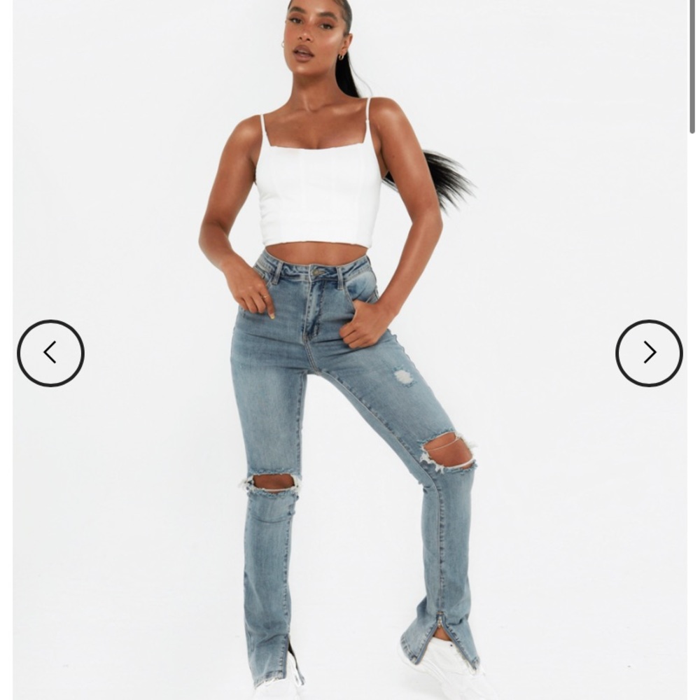 Lazuli label split jeans/ short/ Size S (UK 8).
